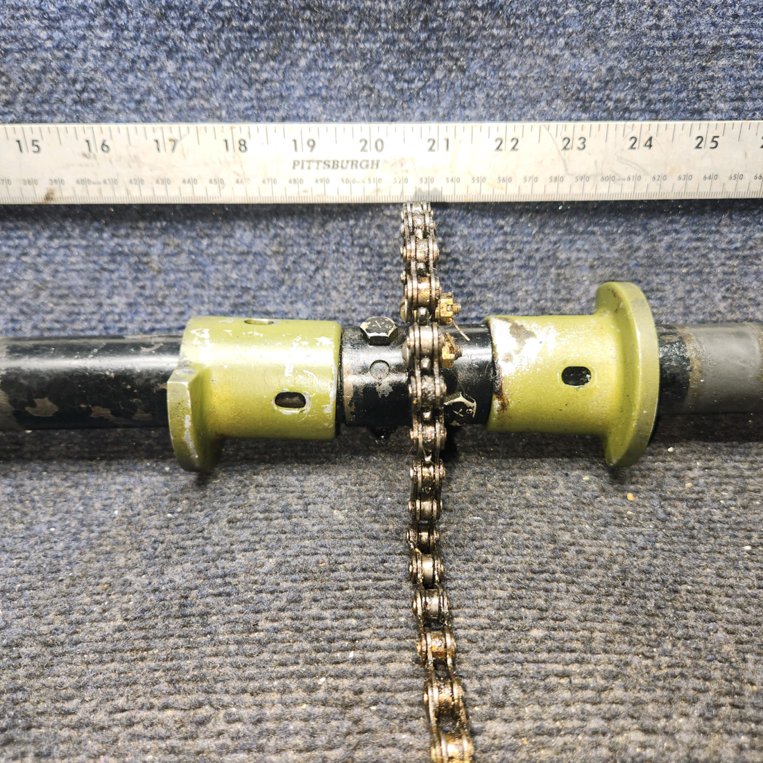 Used aircraft parts for sale, 62705-000 Piper PA28-161 Flap Torque Tube with LH/RH Fittings and Tube Ends