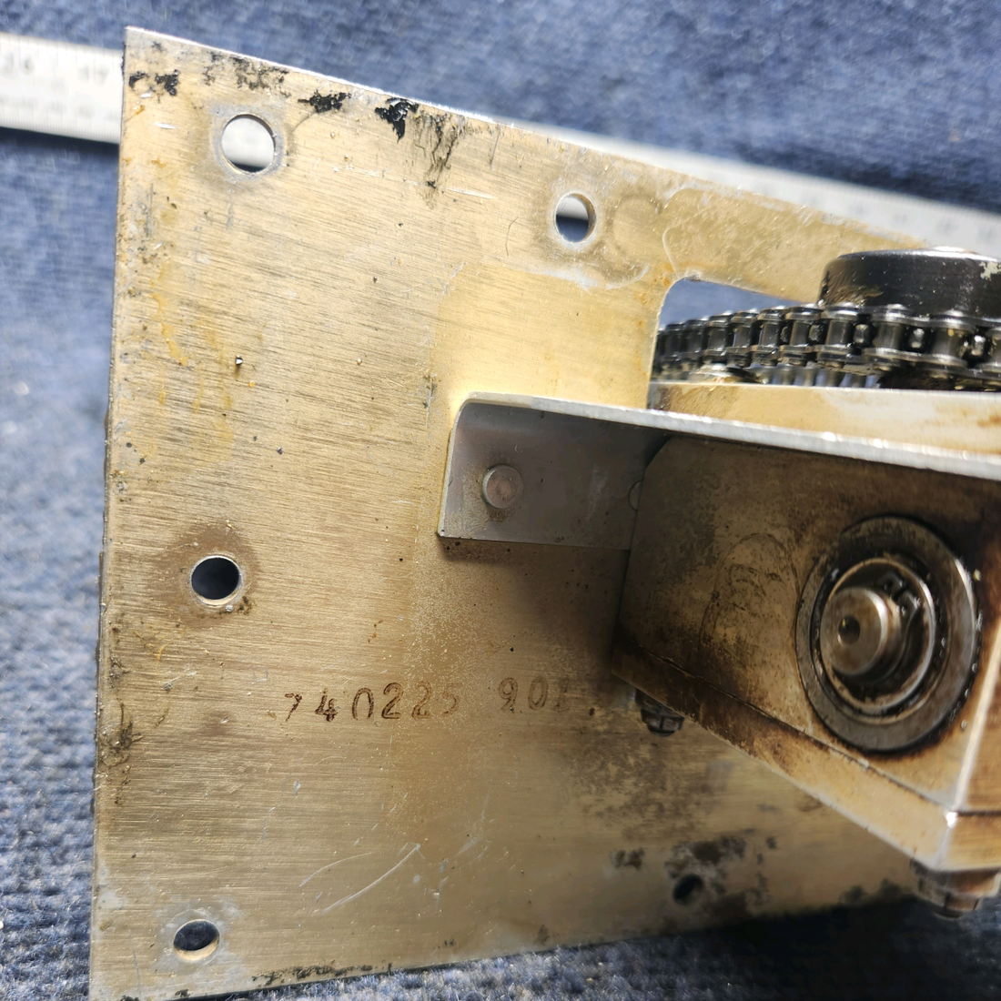 Used aircraft parts for sale, 740225-501 Mooney M20K STABILIZER TRIM CONTROL FORWARD ASSEMBLY