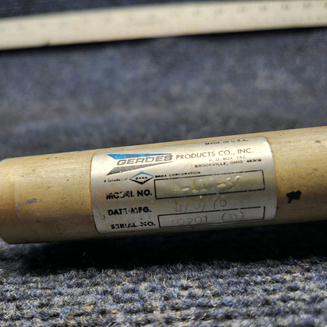 Used aircraft parts for sale, 880027-501 Cleveland A-110-37 Mooney M20J MASTER BRAKE CYLINDER ASSEMBLY LH OR RH