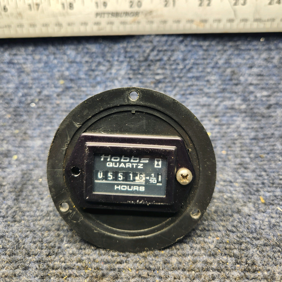 Used aircraft parts for sale, 85331-12 Mooney M20K HOBBS QUARTZ BLACK 5 -16 DC VOLTS