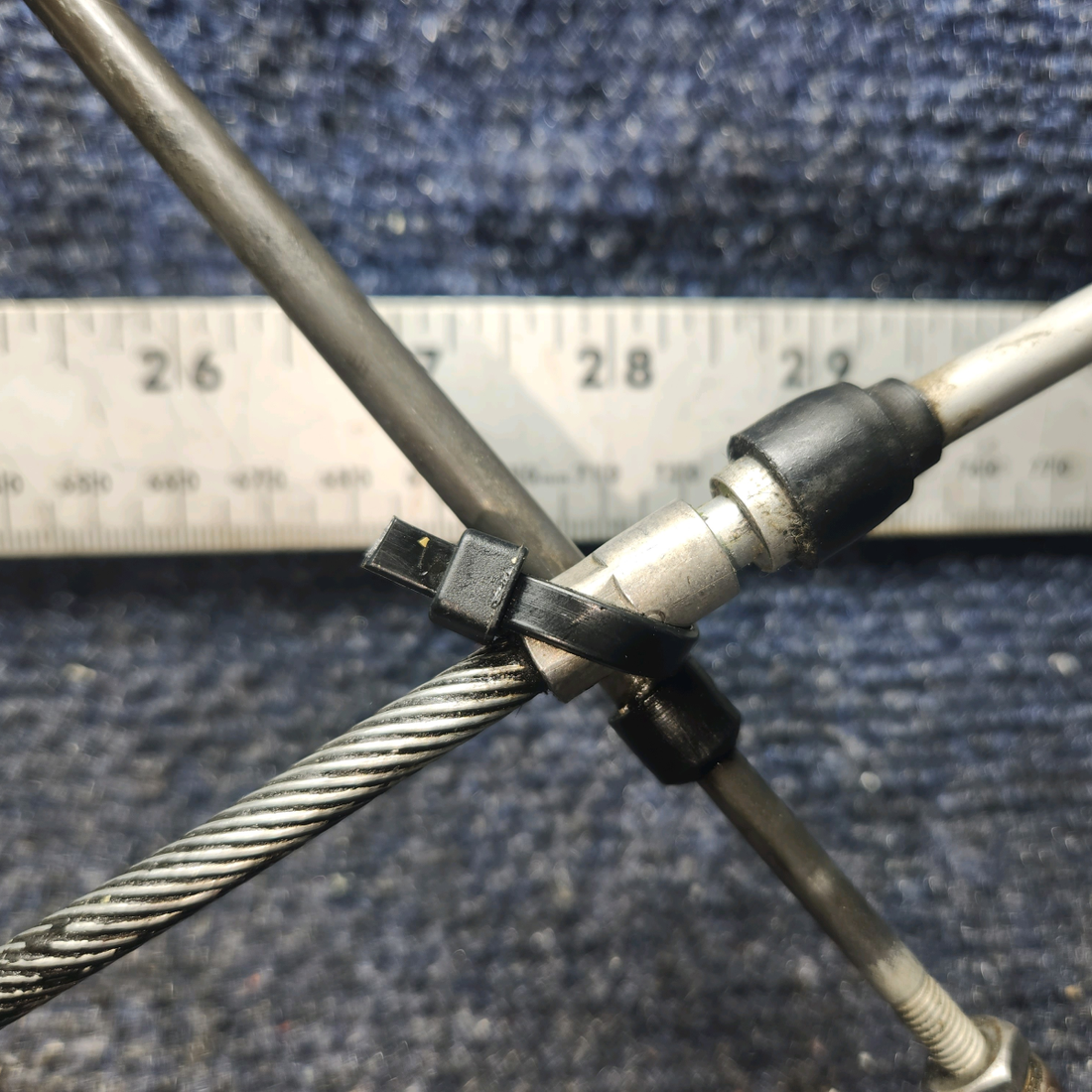 Used aircraft parts for sale, 455-352 Piper PA28-161 Mixture Control Cable - Length: 44"