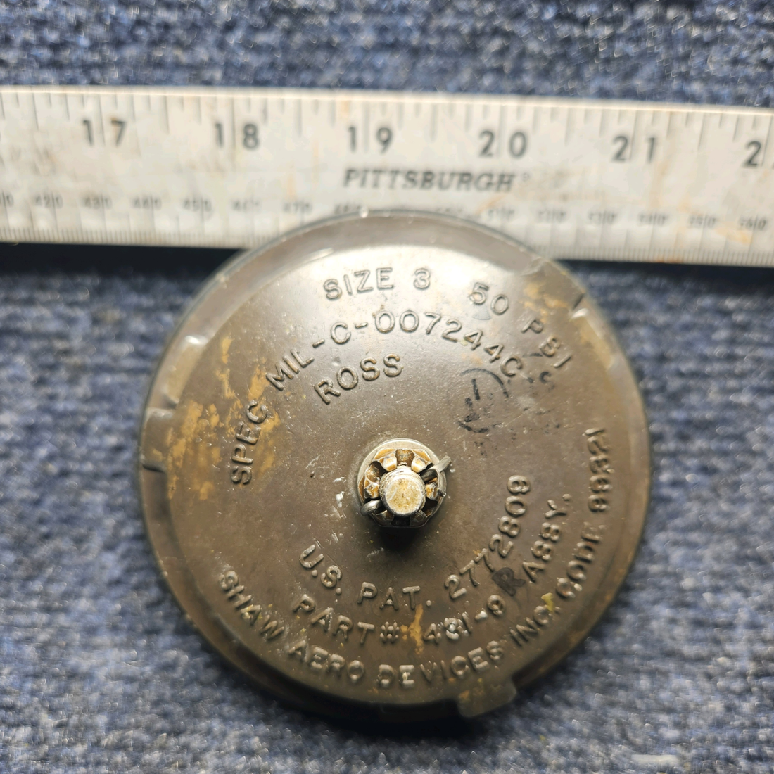 Used aircraft parts for sale, 431-9 Shaw Aero Mooney M20J FUEL CAP ASSEMBLY