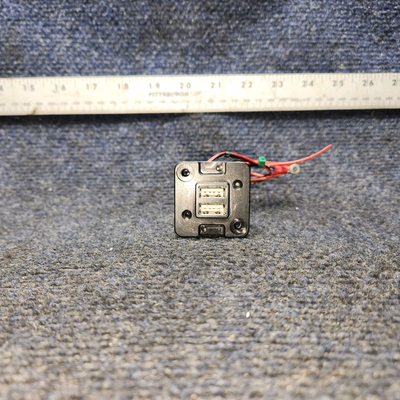 Used aircraft parts for sale, 6430102-3 Mid-Continent TA102 PIPER PA-24-250 Dual USB Charging Port w Mod (10-32V, 2.1A)