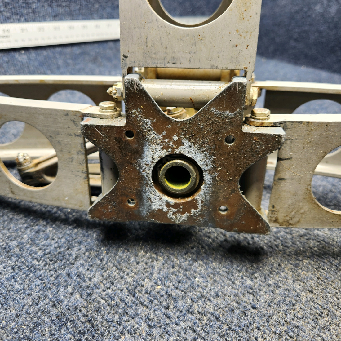 Used aircraft parts for sale, 35-524041-602 BEECHCRAFT F35 CONTROL COLUMN ASSEMBLY WITH HANGER, KNEES, LINKS