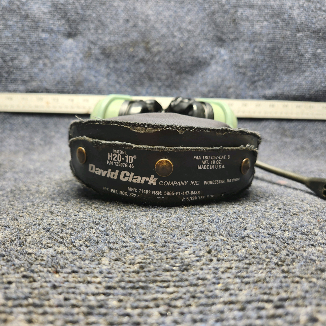 Used aircraft parts for sale, 12507G-46 Davis Clark H20-10 CESSNA 172K HEADSET "SEE PHOTOS FOR DETAILS"