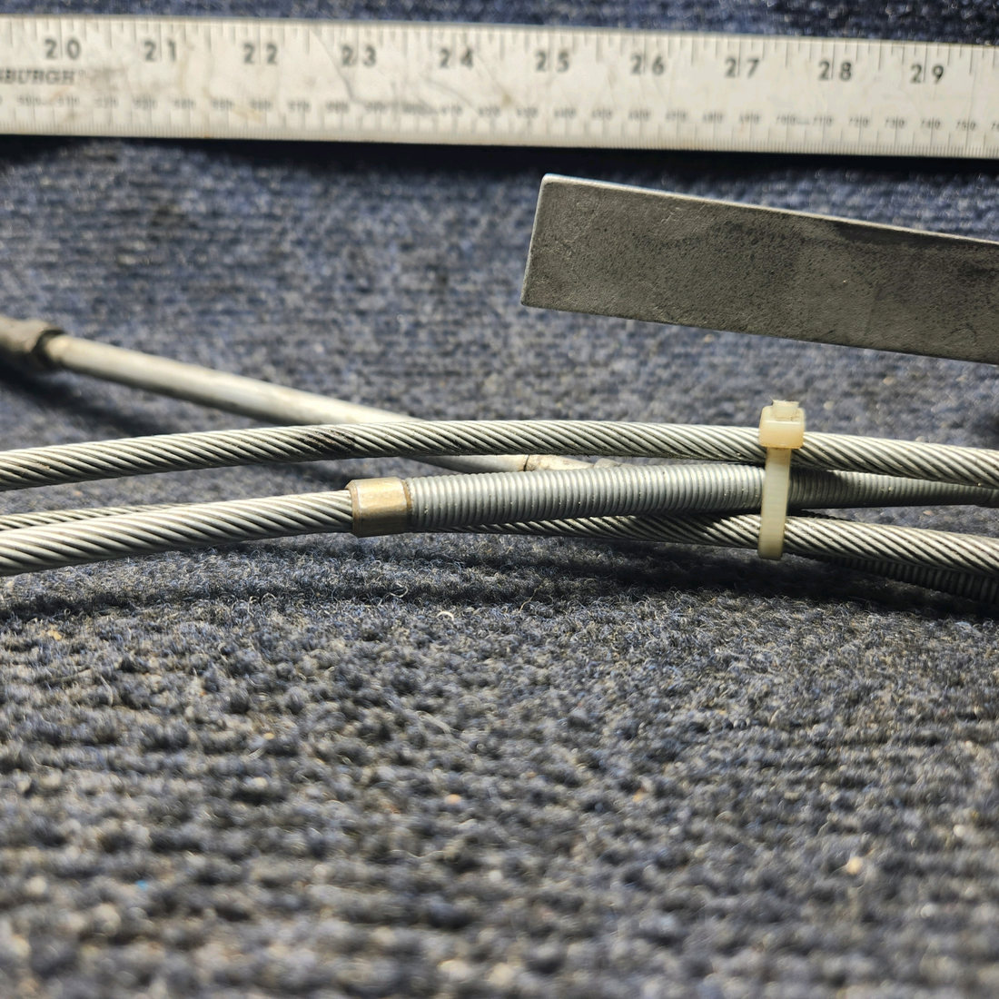 Used aircraft parts for sale, 50‑389010‑29 BEECHCRAFT 95-55B Left-Hand Propeller Push/Pull Control Cable 140"