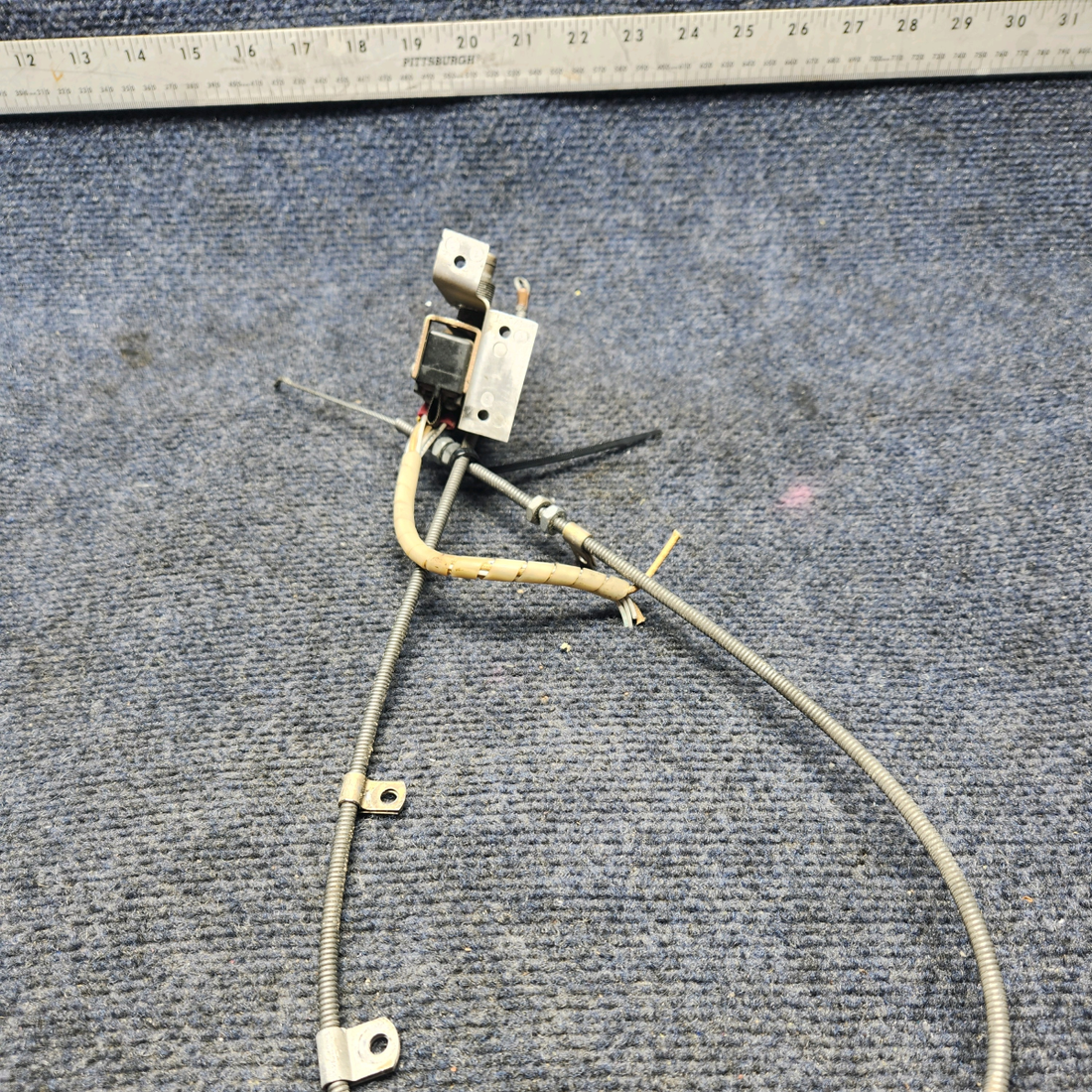 Used aircraft parts for sale, 940122-501, 560249-035 Mooney M20K LANDING GEAR UP LIMIT SWITCH WITH BRACKET AND CABLE