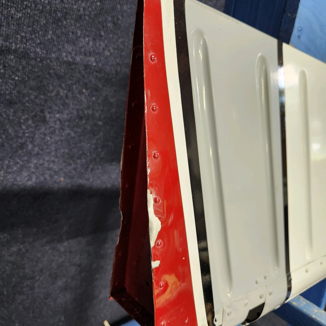 Used aircraft parts for sale, 78981-023 Piper PA32RT-300 RUDDER ASSEMBLY HAS REPAIR AND STOP DRILL-SEE PHOTOS