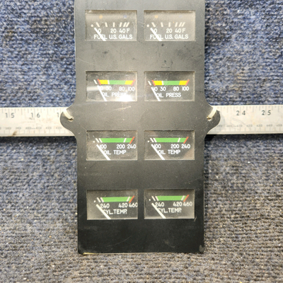 Used aircraft parts for sale, 39569-003 Rochester Gauges Piper PA34-220T Intrument Gauge Cluster (12V)