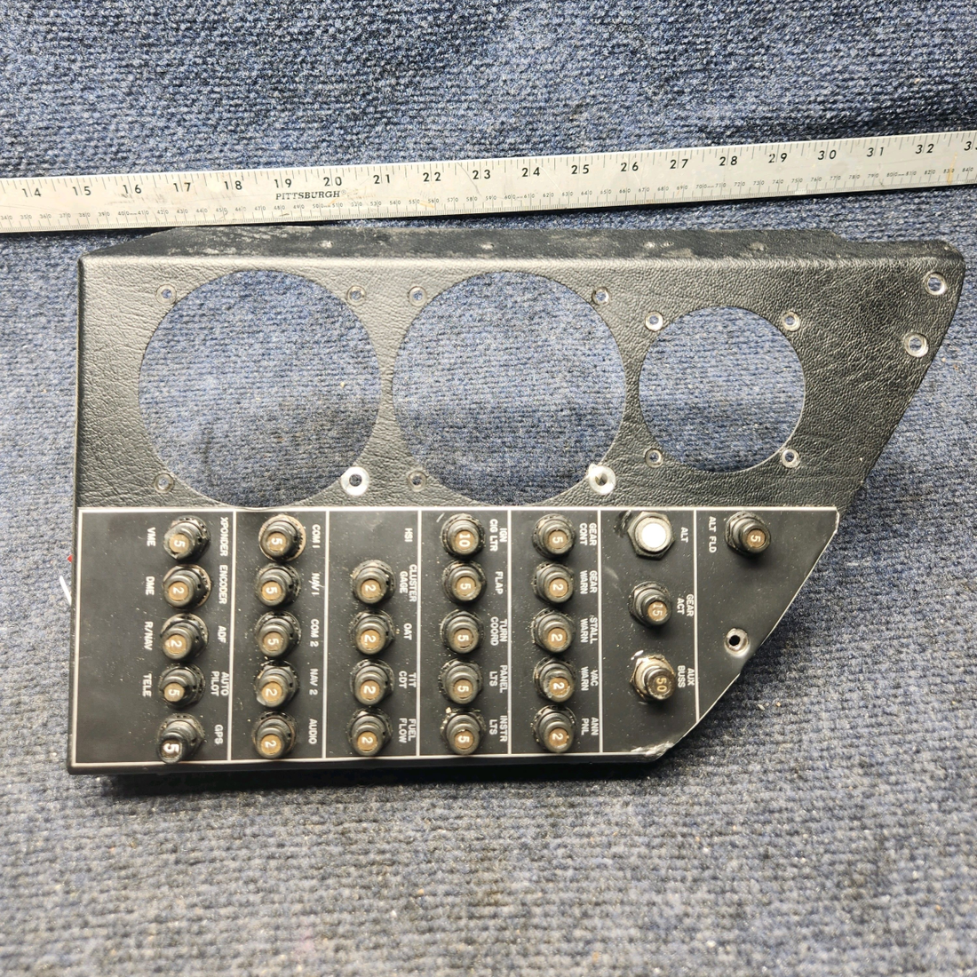 Used aircraft parts for sale, 820307-507 Mooney M20K M20K INSTRUMENT PANEL SET WITH ALL BREAKERS
