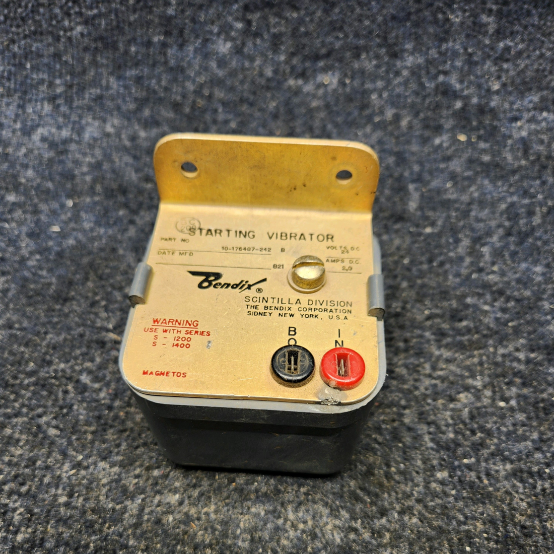 Used aircraft parts for sale, 0-176487-242B Bendix Texas Several STARTING VIBRATOR 24V 2AMP