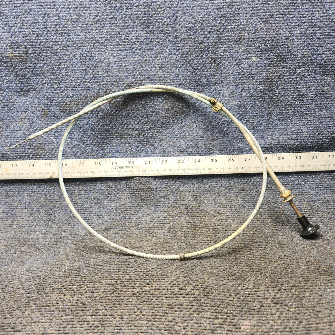 Used aircraft parts for sale, Cabin Air Control Cable Assembly Piper PA28-161 Cabin Air Control Cable Assembly (length 52")