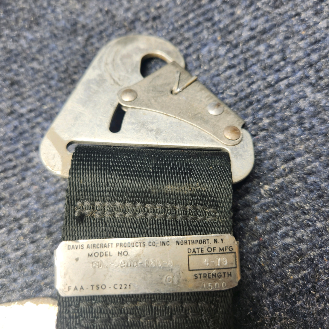 Used aircraft parts for sale, FDC-5900-160-3 Mooney M20K DAVIS AIRCRAFT PRODUCTS SEATBELT W SHOULDER STRAP-FDC-7275-8-1