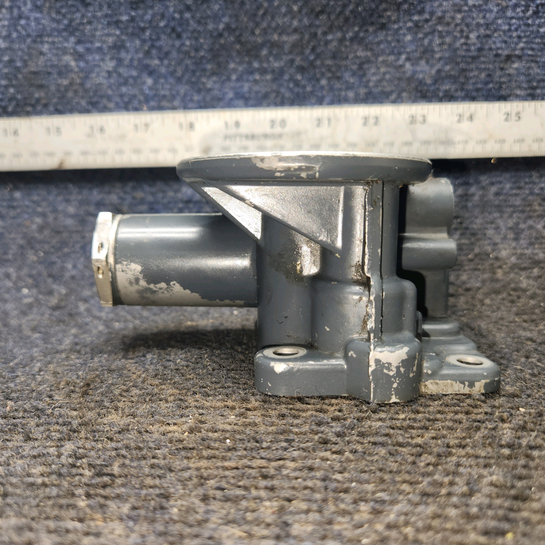 Used aircraft parts for sale, 77852 Lycoming O-320 Piper PA28-161 Oil Filter Base Assembly with Vernatherm Valve