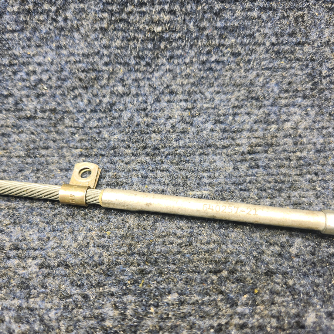 Used aircraft parts for sale, 640257-021 Mooney M20J CABIN AIR DISTRIBUTION CONTROL CABLE (LENGTH: 15-1/8")