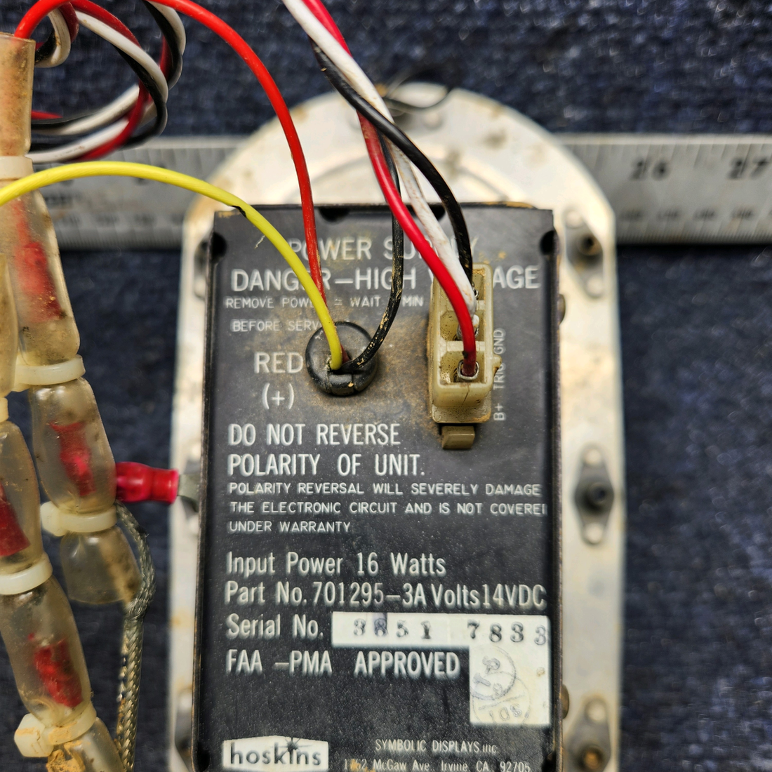 Used aircraft parts for sale, 701295-3A Mooney M20K POWER SUPPLY HOSKINS 14VDC