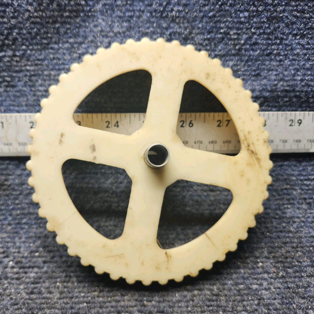 Used aircraft parts for sale, 35‑524542‑10 BEECHCRAFT 95-55B Elevator Tab Control Wheel Assembly (Including Bracket)