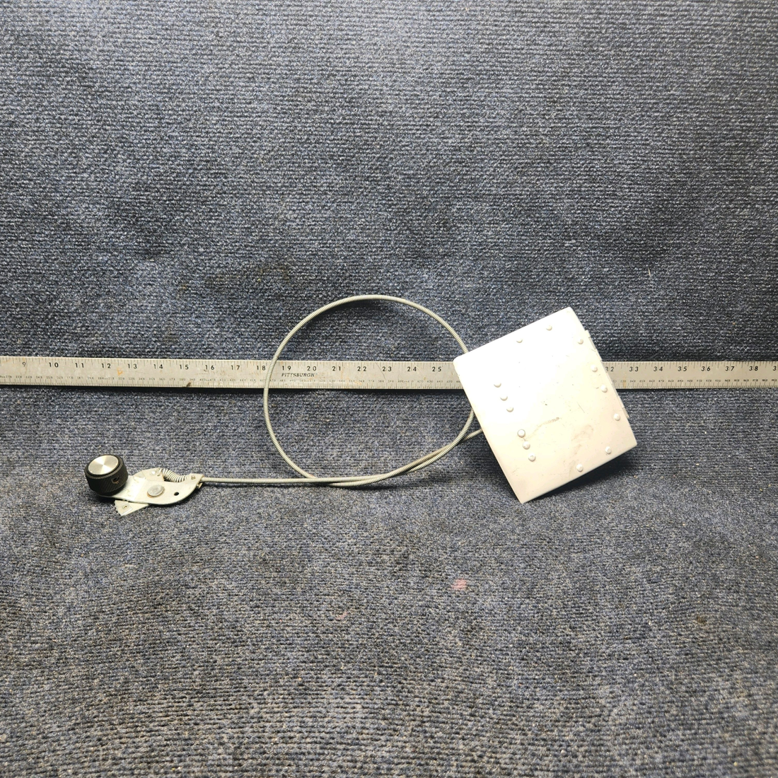 Used aircraft parts for sale, 640138-009 , 640285-001 Mooney M20J COWLING AIR SCOOP DOOR ASSEMBLY W CONTROL CABLE.
