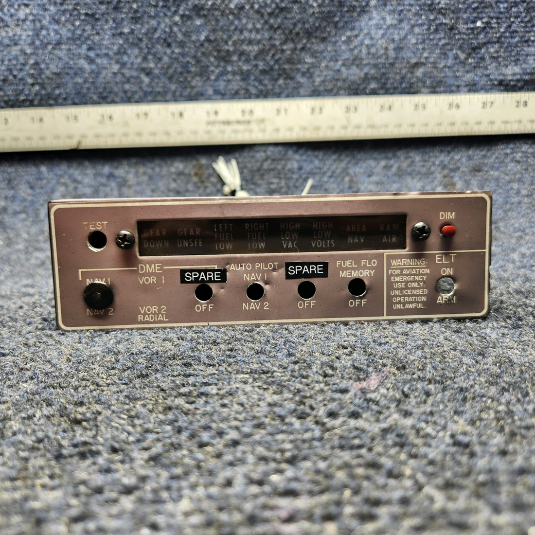 Used aircraft parts for sale, 500D0024-001 International Avionics A8-1000 MOONEY M20J - Year 1978 ANNUNCIATOR (14V)