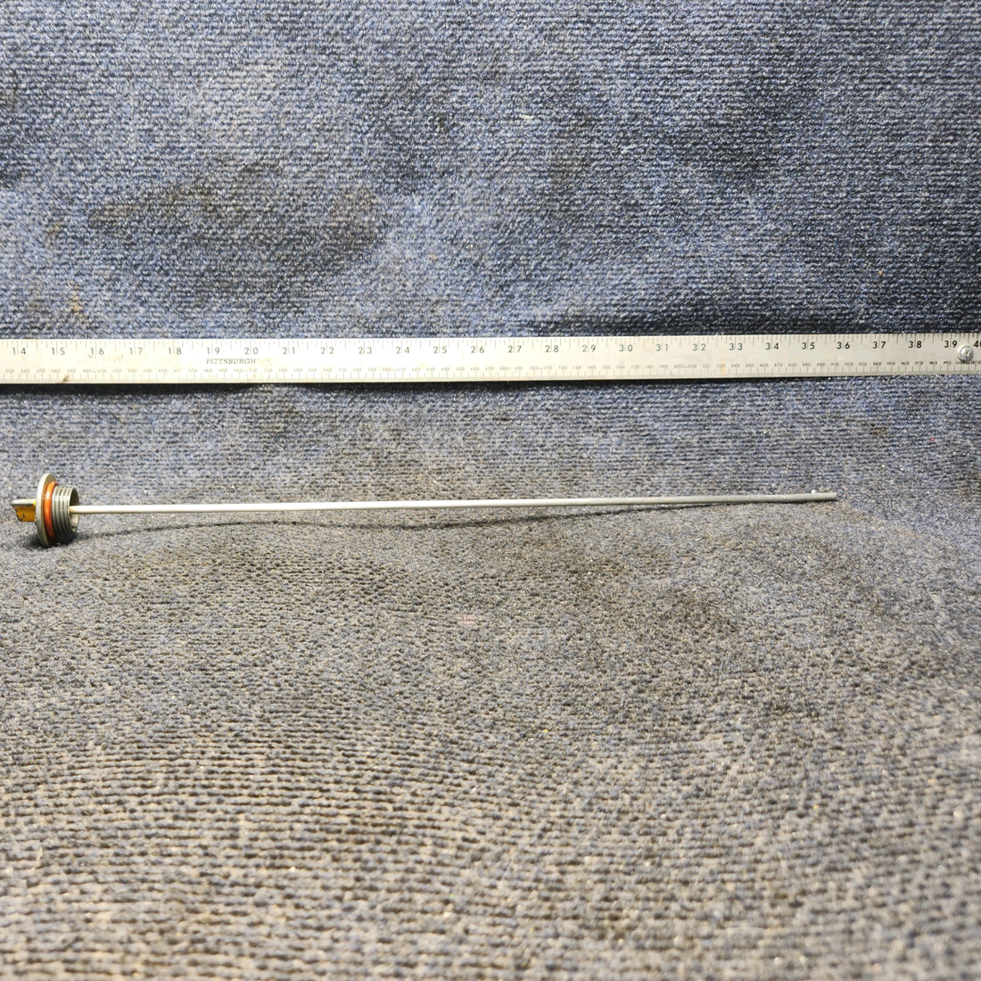 Used aircraft parts for sale, LW-16783 Lycoming O320 Piper PA28-161 Oil Level Gauge – 8 QTS, Length 18"