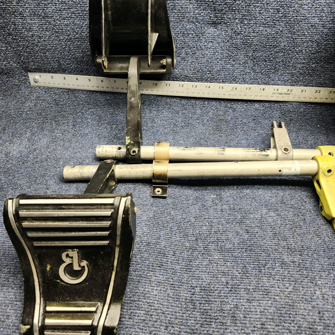 Used aircraft parts for sale, 169-524013-1 Beechcraft C23 SUNDOWNER RUDDER PEDAL INSTALLATION ASSY