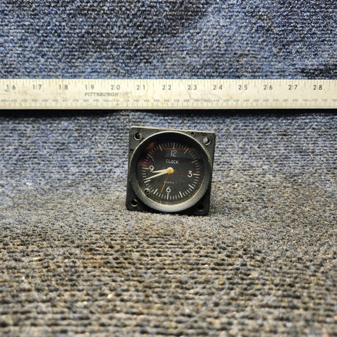 Used aircraft parts for sale, 96470‑1LW Mid-Continent Mooney M20J Clock/Test Instrument - Missing Knob