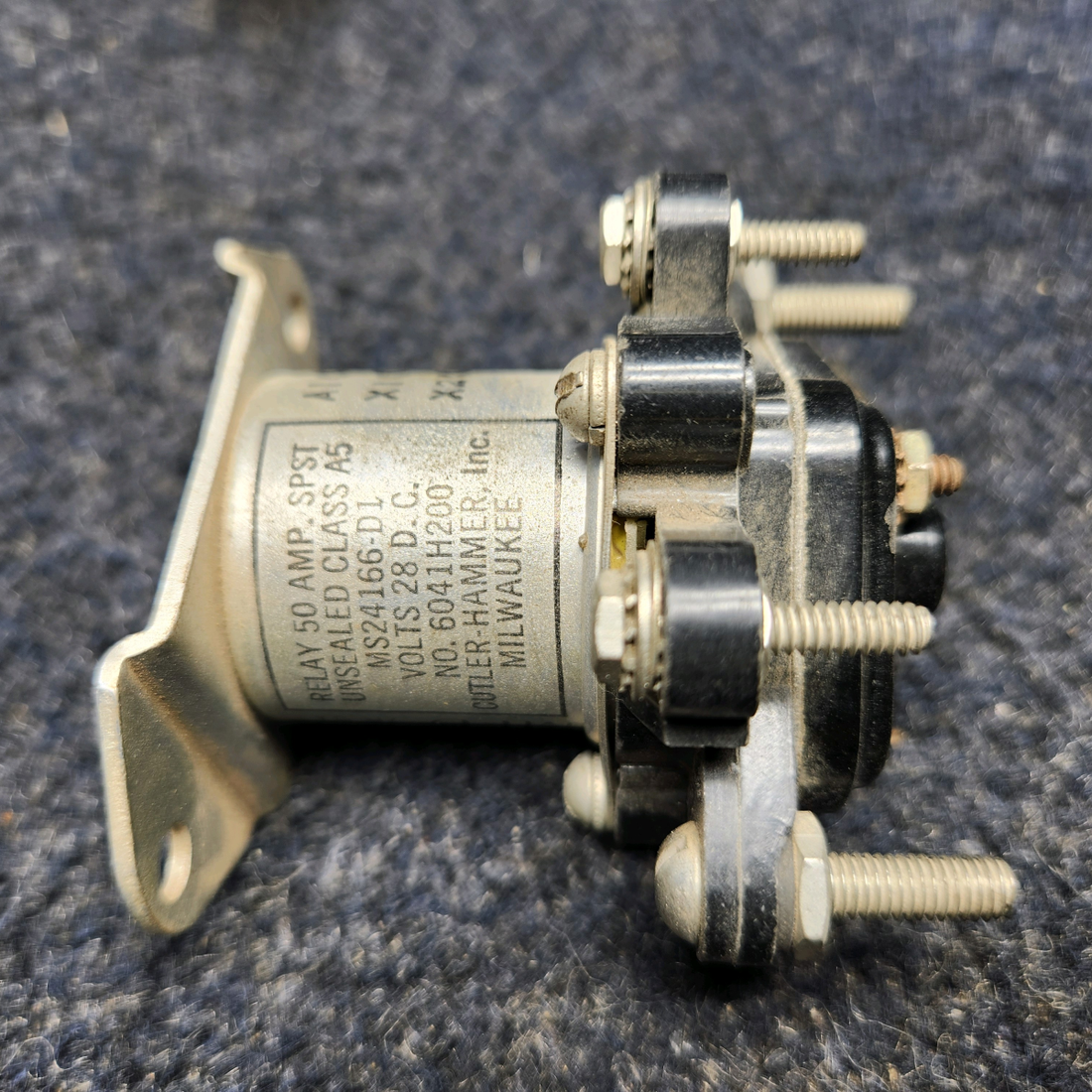 Used aircraft parts for sale, 6041H200 Cutler-Hammer Texas Several EATON RELAY SOLENOID (VOLTS: 28, AMPS: 50)