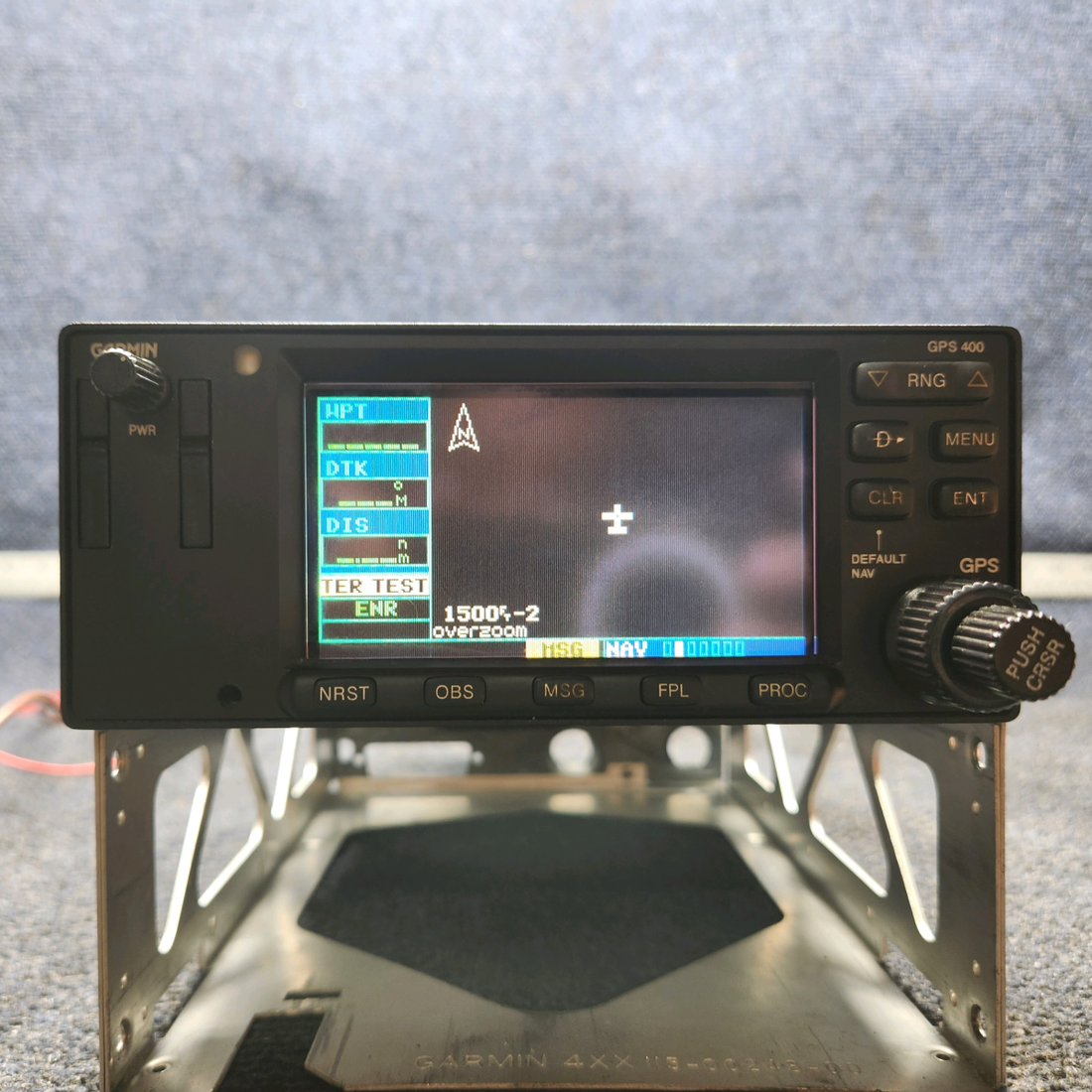 Used aircraft parts for sale, 011-01057-40 Garmin GNS 400W Piper PA28-161 GPS Receiver with Backplate and Connector (See Description)