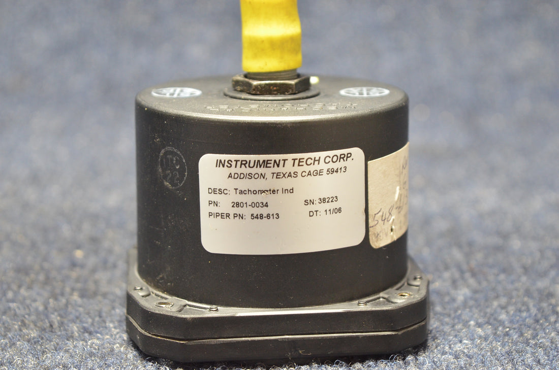 Used aircraft parts for sale 548-613 2801-0034 Instrument Tech  Tachometer Indicator TT507.1