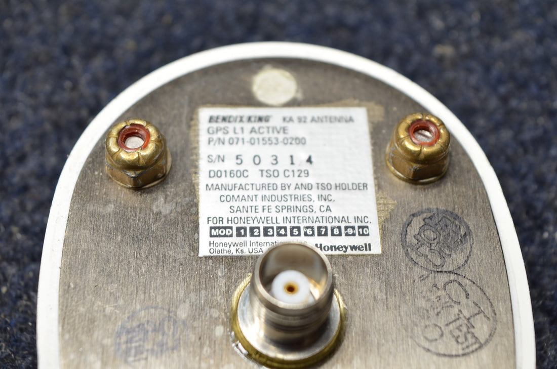 Used aircraft parts for sale 071-01553-0200 PIPER PA-28-140 BENDIX KING KA 92 GPS ANTENA