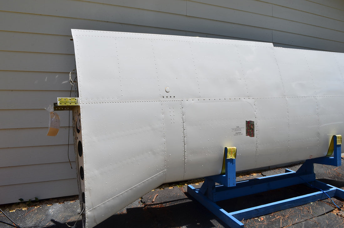Used aircraft parts for sale 66601-004 PIPER PA-28-140 PA28-140 WING ASSY LH WITH FUEL TANK-BELCRANK-FUEL