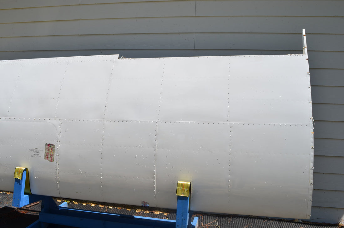 Used aircraft parts for sale 66601-004 PIPER PA-28-140 PA28-140 WING ASSY LH WITH FUEL TANK-BELCRANK-FUEL