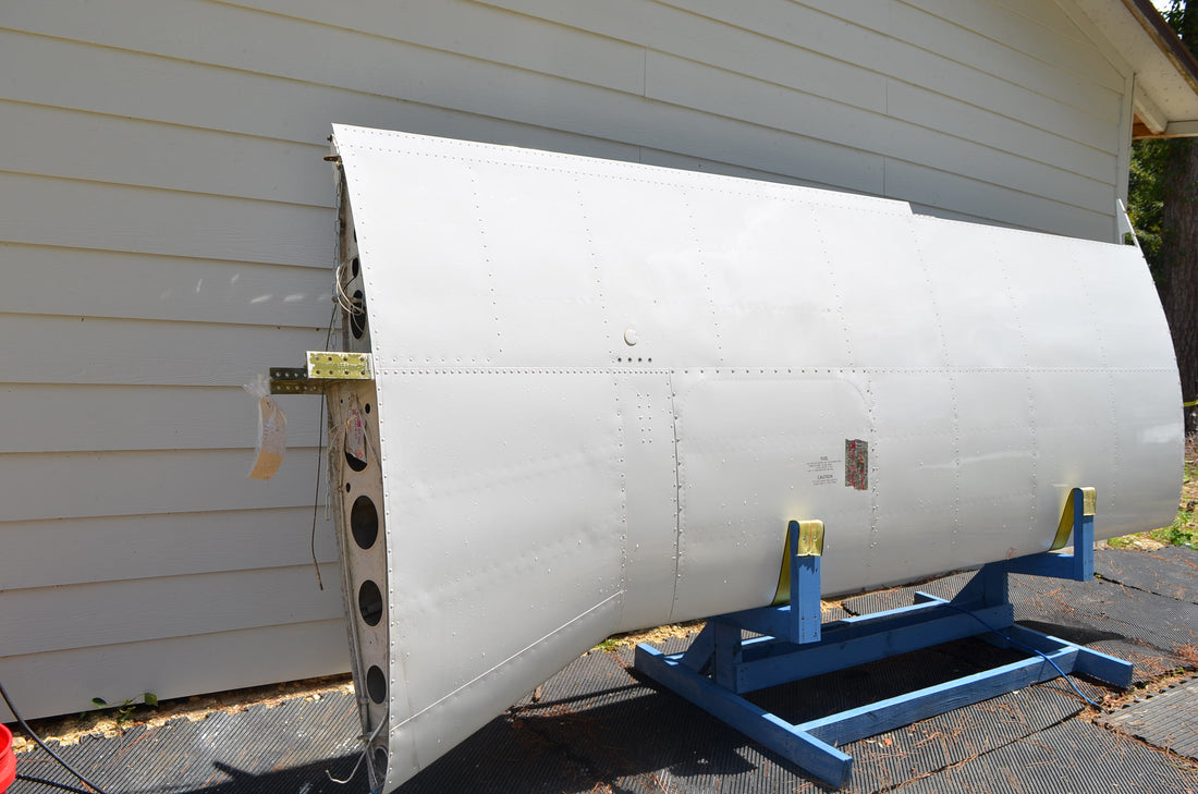 Used aircraft parts for sale 66601-004 PIPER PA-28-140 PA28-140 WING ASSY LH WITH FUEL TANK-BELCRANK-FUEL