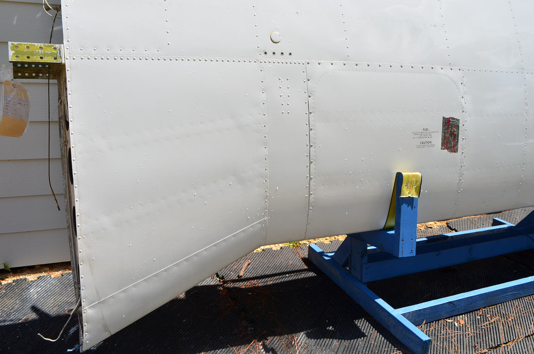 Used aircraft parts for sale 66601-004 PIPER PA-28-140 PA28-140 WING ASSY LH WITH FUEL TANK-BELCRANK-FUEL