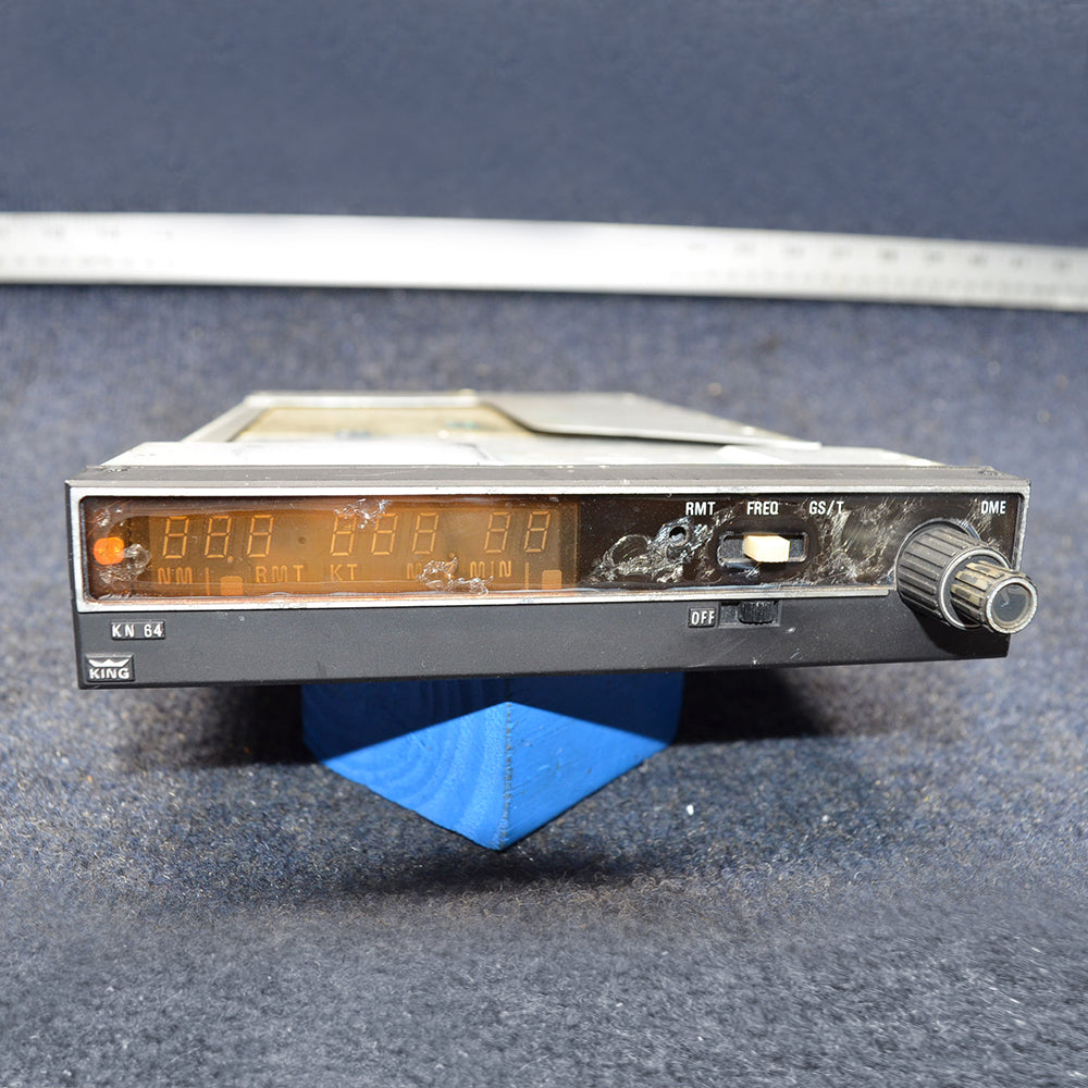 Used aircraft parts for sale 066-1068-00R-4 BEECHCRAFT 95-B55 BENDIX KING KN64 DME WITH RACK AND CONNECTOR