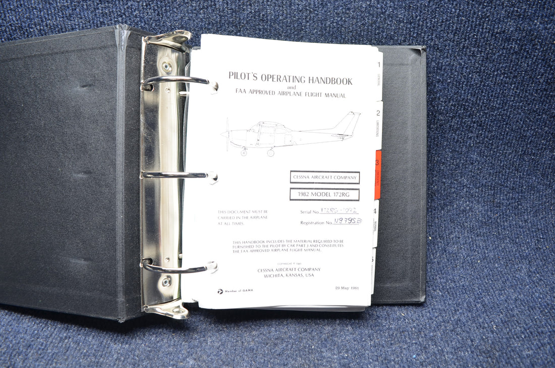 Used aircraft parts for sale Cessna 172RG Factory Pilot Operating Handbook