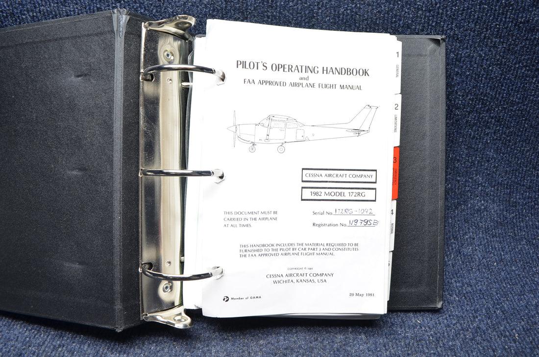 Used aircraft parts for sale Cessna 172RG Factory Pilot Operating Handbook