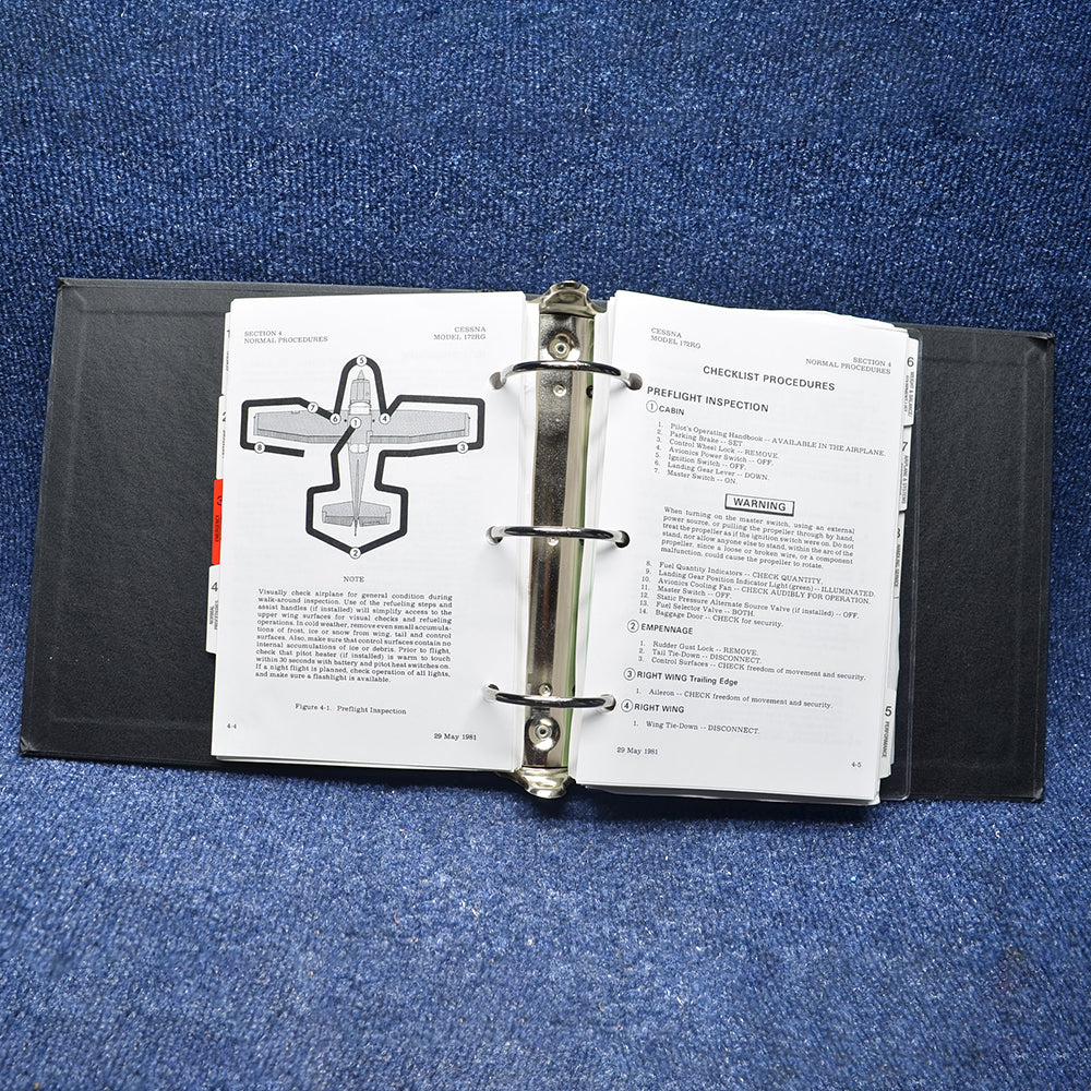 Used aircraft parts for sale Cessna 172RG Factory Pilot Operating Handbook