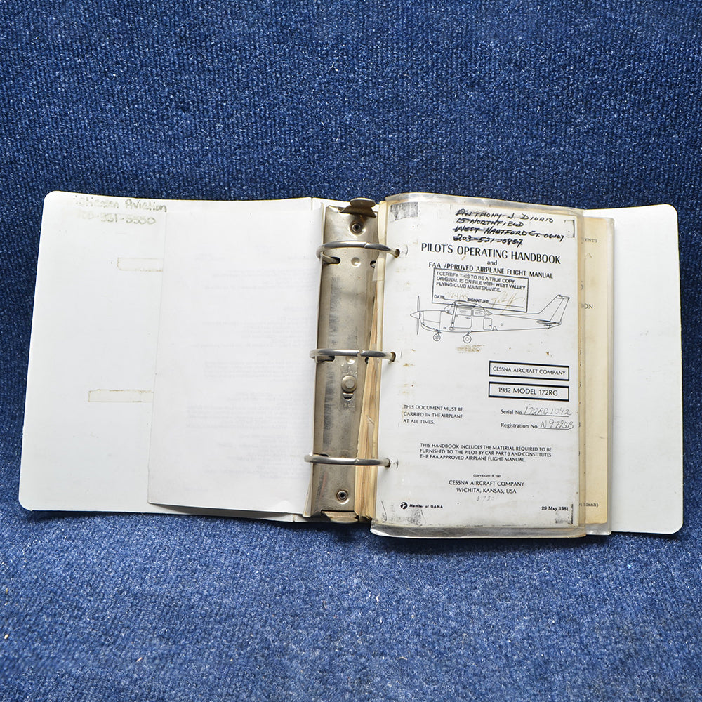 Used aircraft parts for sale Cessna 172RG Factory Pilot Operating Handbook USED