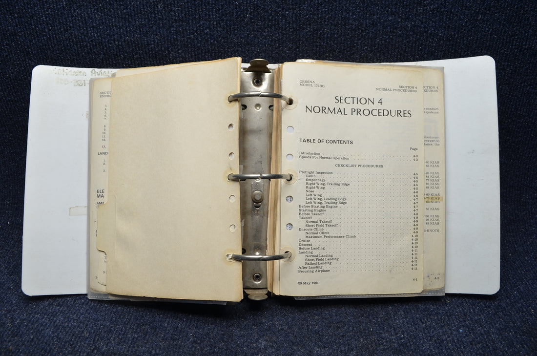 Used aircraft parts for sale Cessna 172RG Factory Pilot Operating Handbook USED