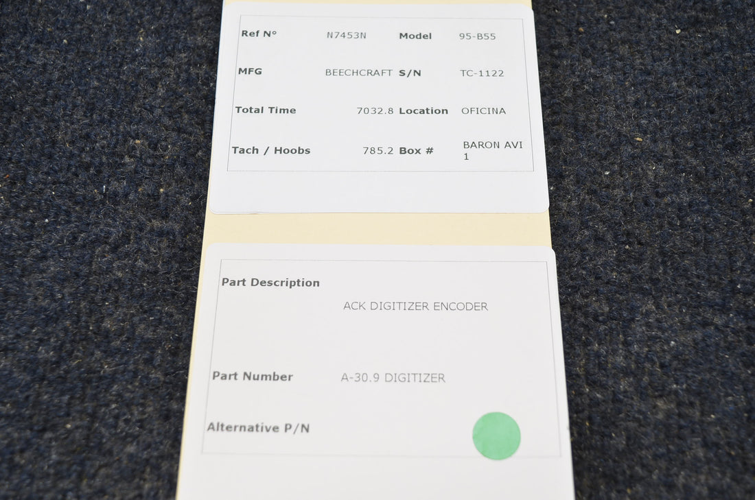 Used aircraft parts for sale A-30.9 DIGITIZER BEECHCRAFT 95-B55 ACK DIGITIZER ENCODER