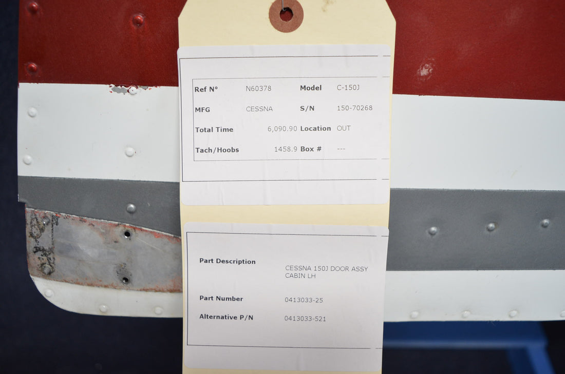 Used aircraft parts for sale 0413033-25 CESSNA C-150J DOOR ASSY CABIN LH