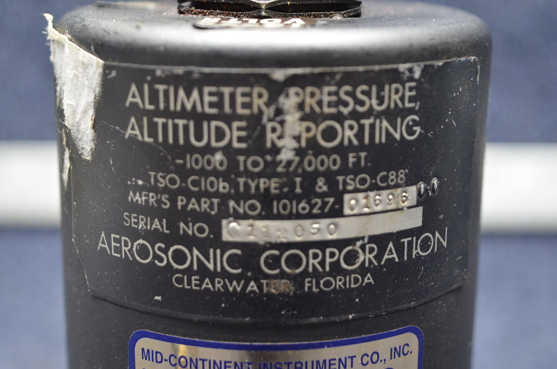 Used aircraft parts for sale 101627-01696 MOONEY M20J M20J MID-CONTINENTAL ALTIMETER/ENCODER