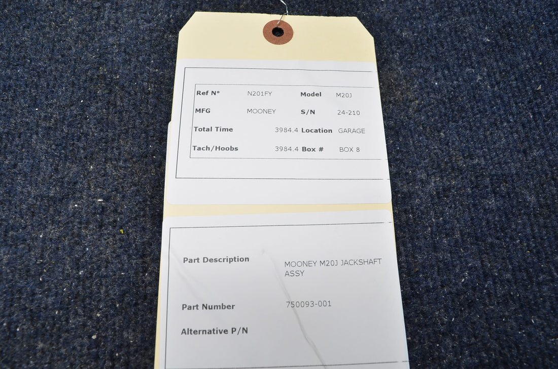 Used aircraft parts for sale 750093-001 MOONEY M20J JACKSHAFT ASSY