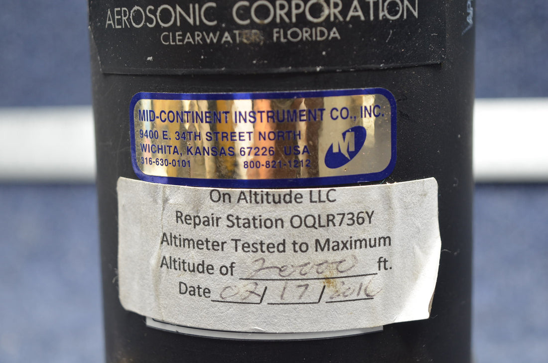Used aircraft parts for sale 101627-01696 MOONEY M20J M20J MID-CONTINENTAL ALTIMETER/ENCODER