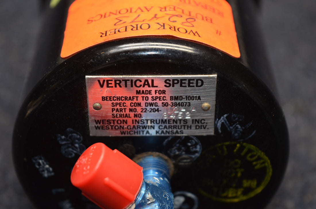 Used aircraft parts for sale 22-204-02-A BEECHCRAFT 95-B55 GARWIN VERTICAL SPEED INDICATOR