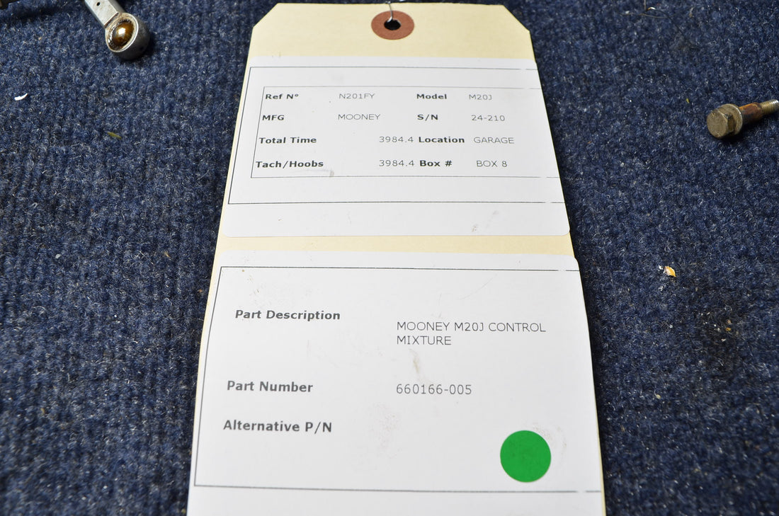 Used aircraft parts for sale 660166-005 MOONEY M20J CONTROL MIXTURE