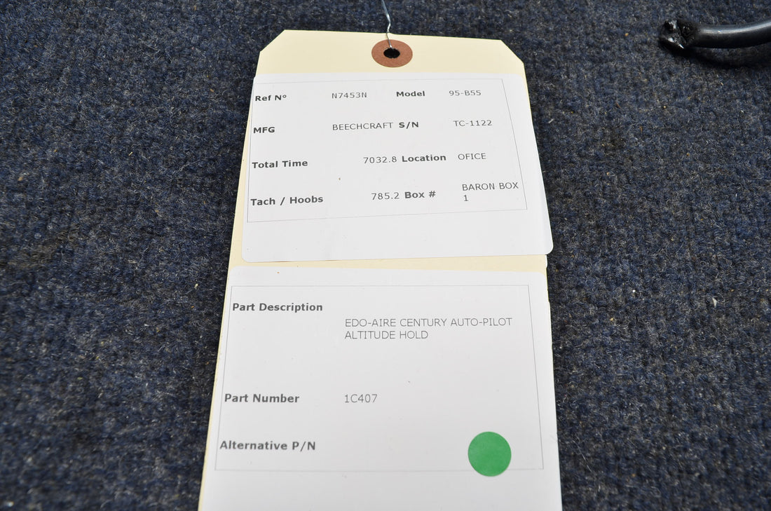Used aircraft parts for sale 1C407 BEECHCRAFT 95-B55 EDO-AIRE CENTURY AUTO-PILOT ALTITUDE HOLD