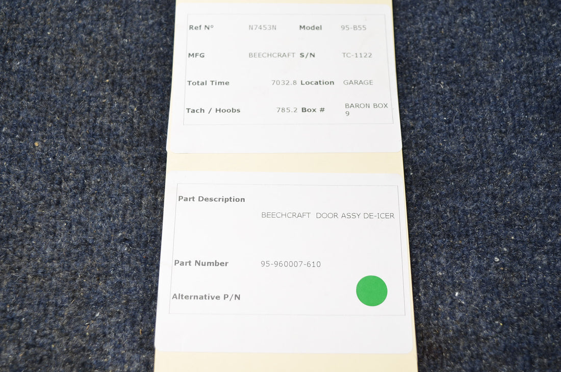 Used aircraft parts for sale 95-960007-610 BEECHCRAFT 95-B55 DOOR ASSY DE-ICER