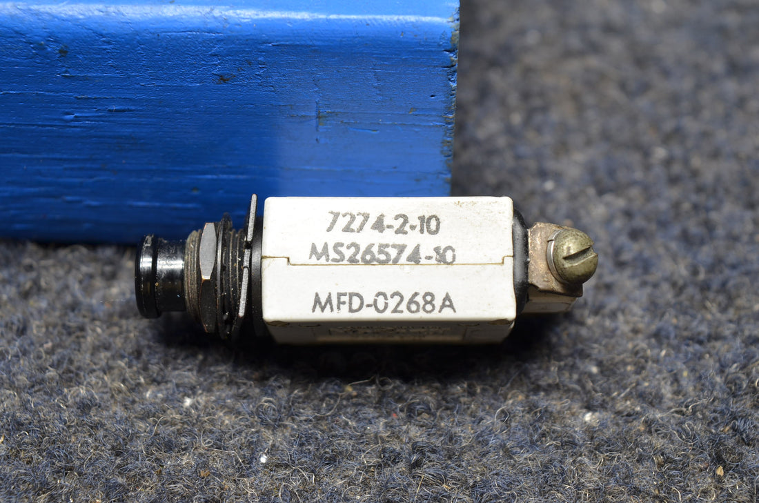 Used aircraft parts for sale MS26574-10 BEECHCRAFT 95-B55 KLIXON ELECTRIC BREAKER PRICE PER EACH